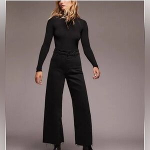 Zara the Marine straight leg Black denim Jeans size 4